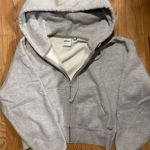 Aritzia TNA Heather Gray zipup Hoodie